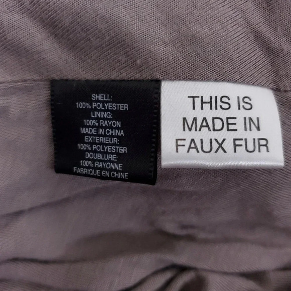 DOLCE VITA FAUX FUR CHINCHILLA ZIP HOODED JACKET  XS - Picture 8 of 14